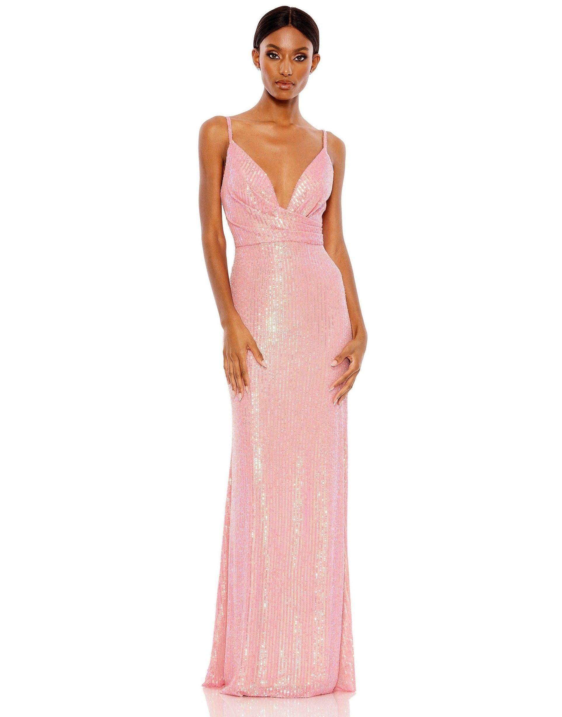 Mac Duggal 26945 Long Spaghetti Strap Prom Dress