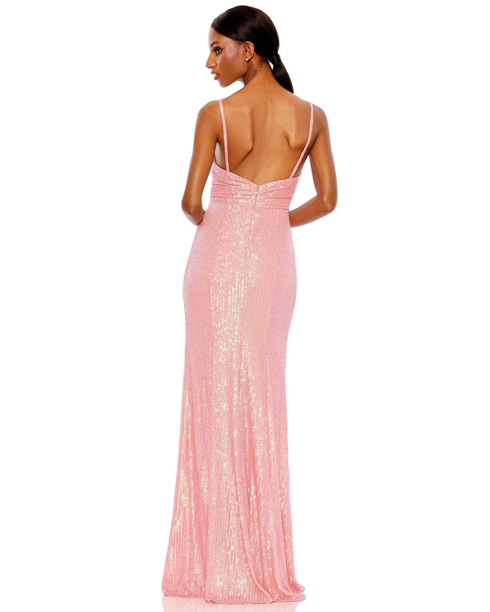 Mac Duggal 26945 Long Spaghetti Strap Prom Dress