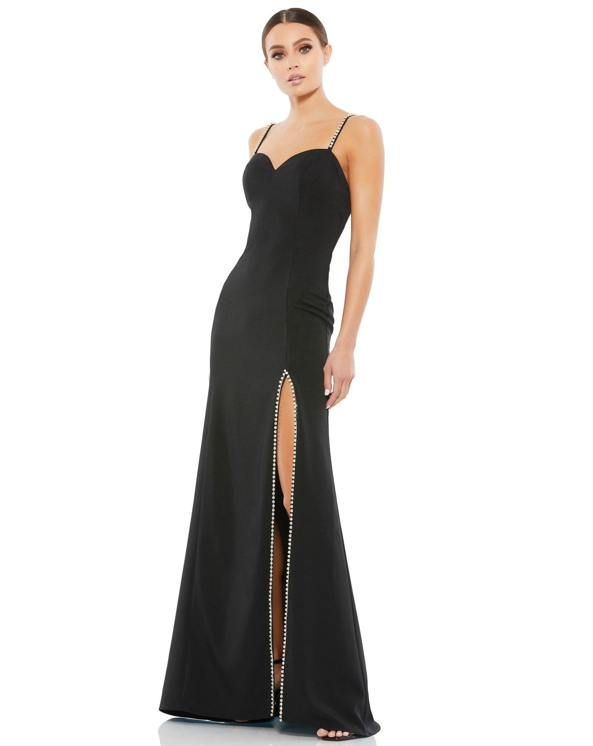 Mac Duggal 70220 Long Spaghetti Strap Prom Dress