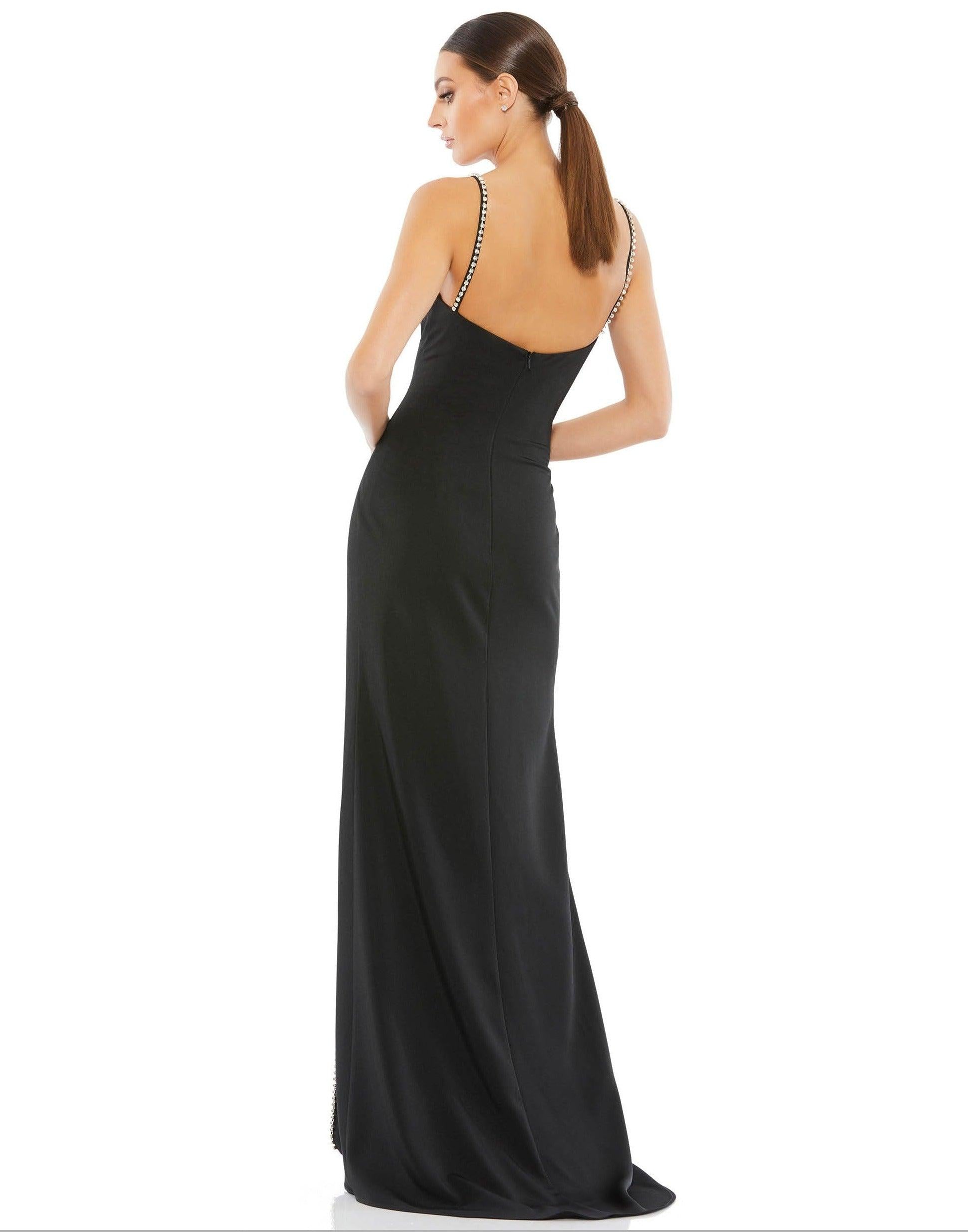 Mac Duggal 70220 Long Spaghetti Strap Prom Dress