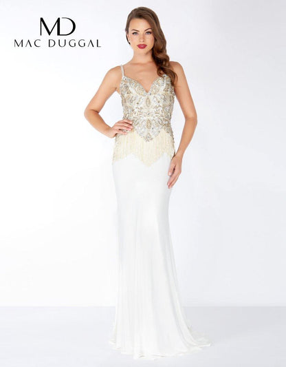 Mac Duggal Long Spaghetti Strap Prom Dress 62957R - The Dress Outlet