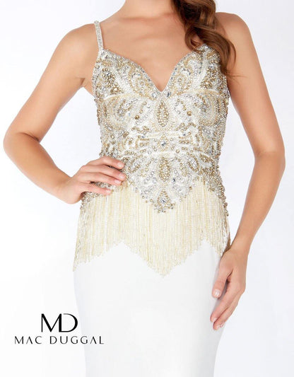 Mac Duggal Long Spaghetti Strap Prom Dress 62957R - The Dress Outlet