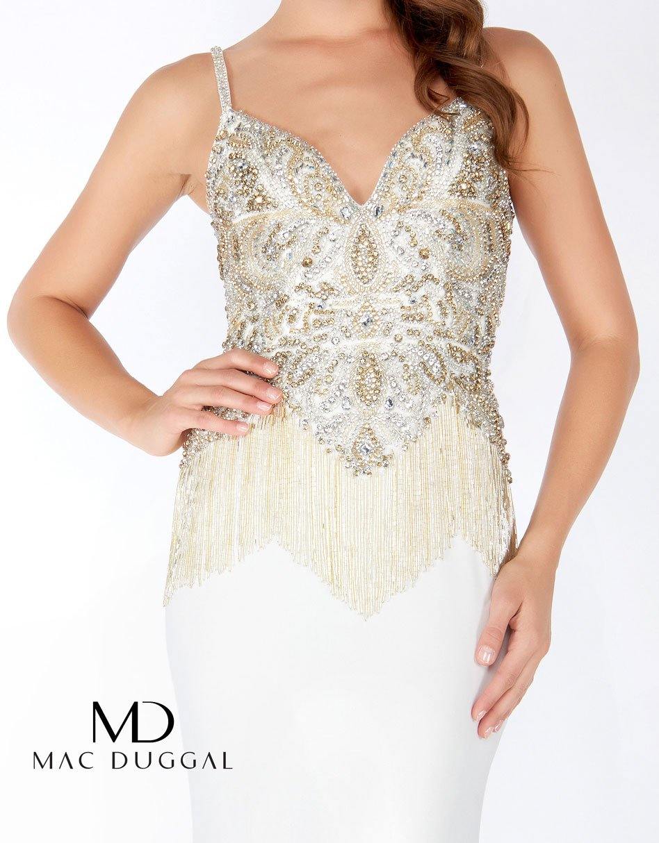 Mac Duggal 62957 Long Spaghetti Strap Prom Dress