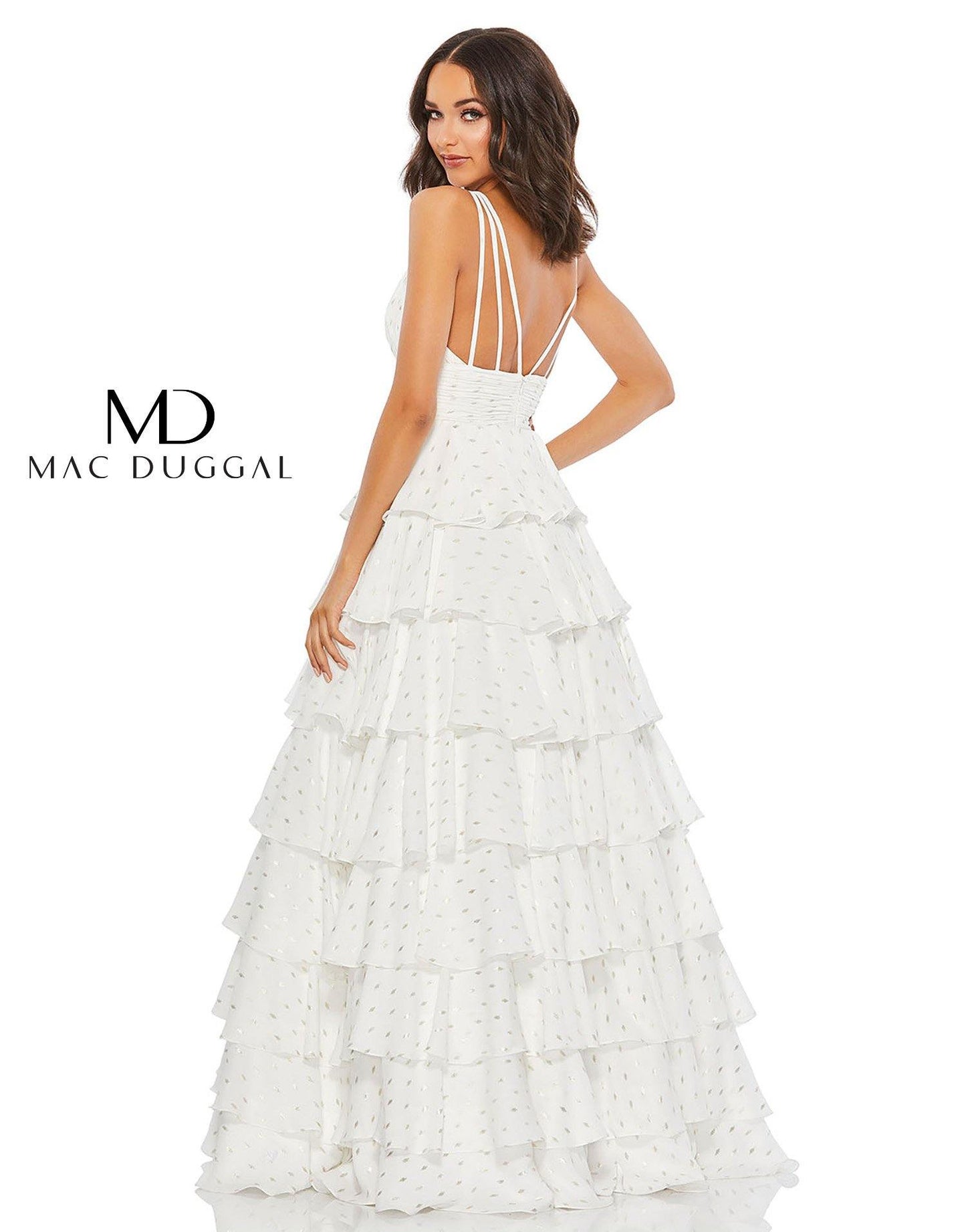 Mac Duggal Long  Spaghetti Strap Prom Dress 67564 - The Dress Outlet