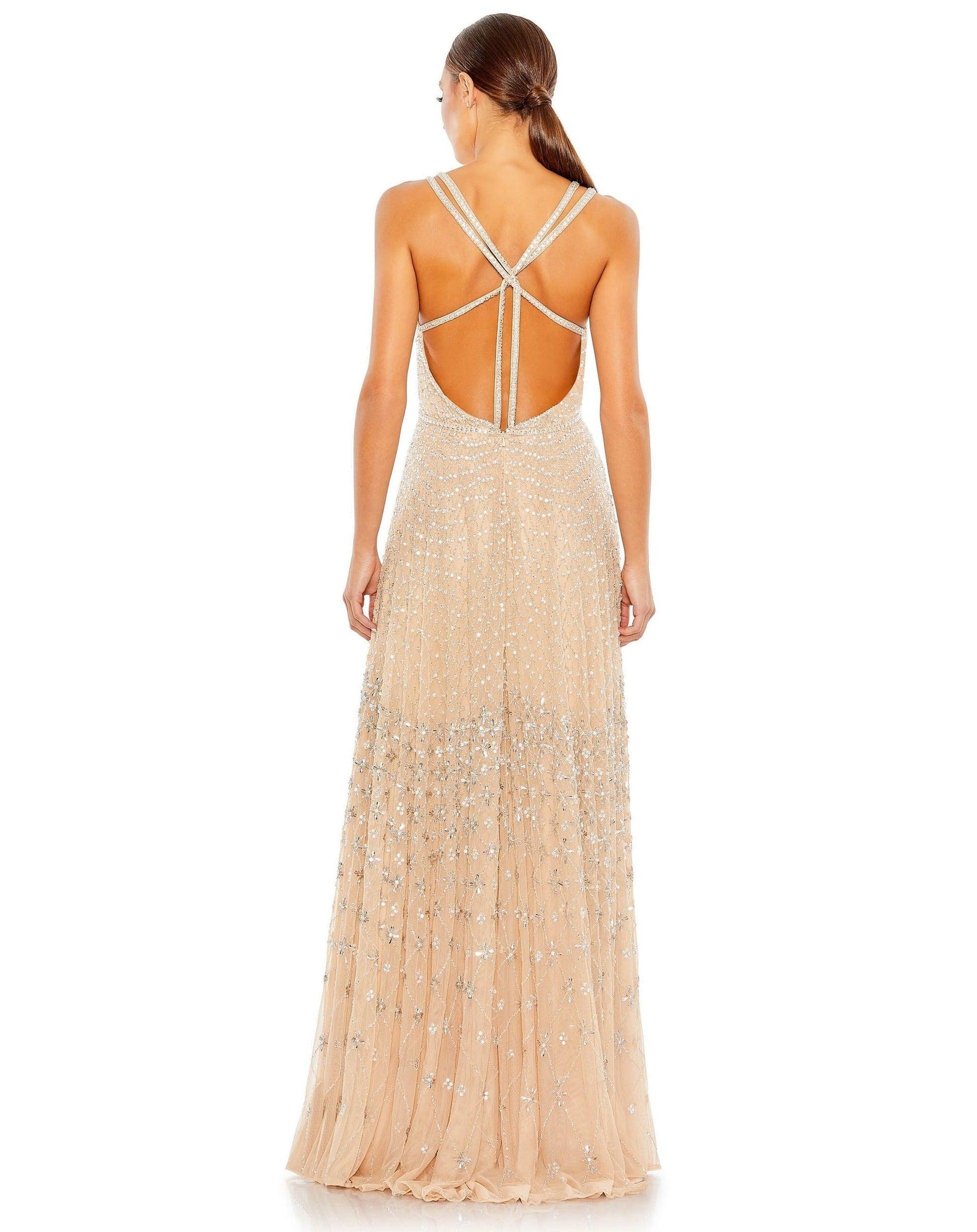 Mac Duggal 93701 Long Spaghetti Strap Prom Dress