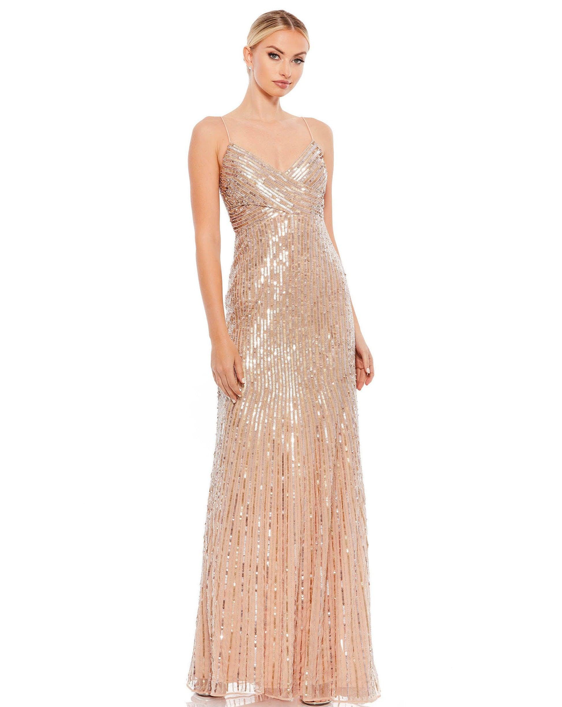 Mac Duggal 10817 Long Spaghetti Strap Prom Gown | The Dress Outlet Mac Duggal 10817 Long Spaghetti Strap Prom Gown | The Dress Outlet