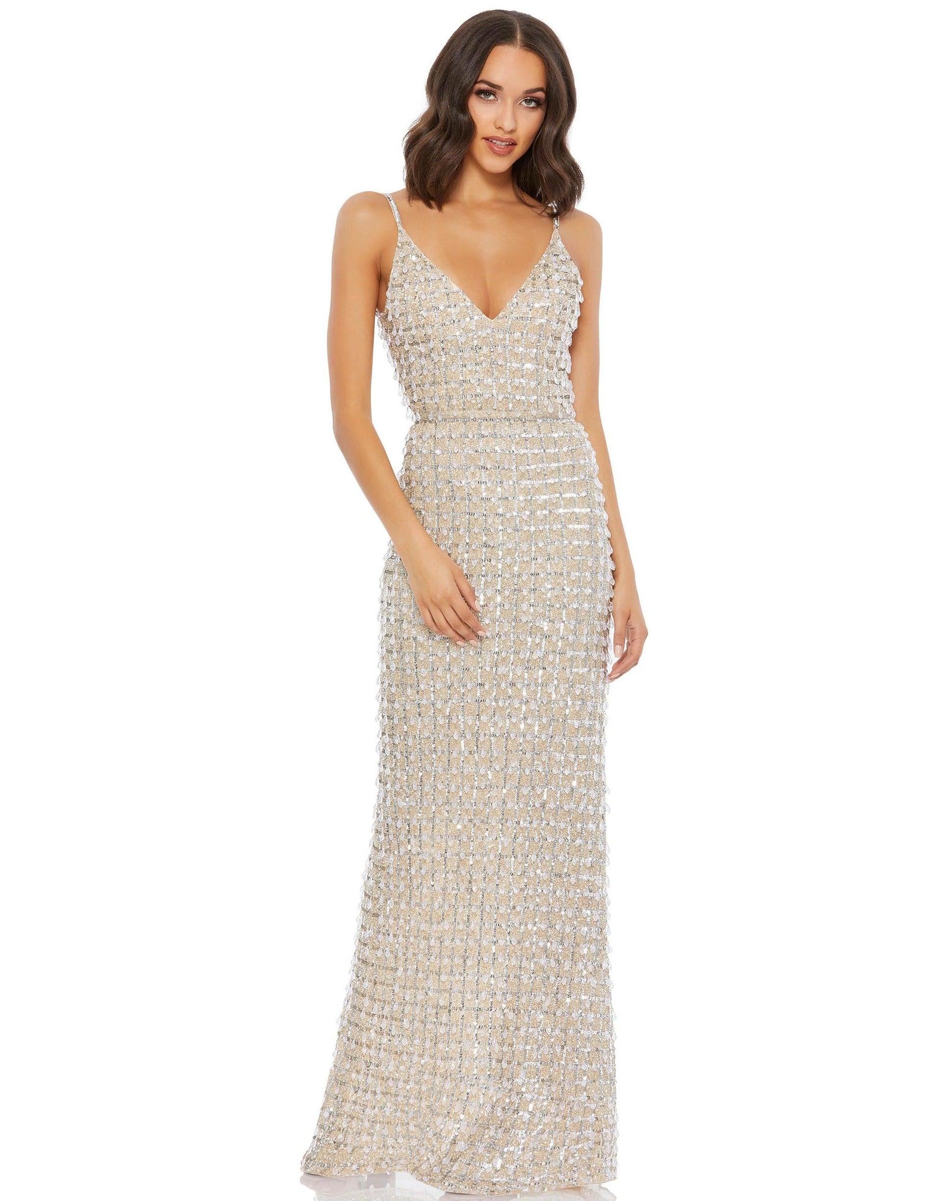 Mac Duggal Long Spaghetti Strap Prom Gown 5394 - The Dress Outlet