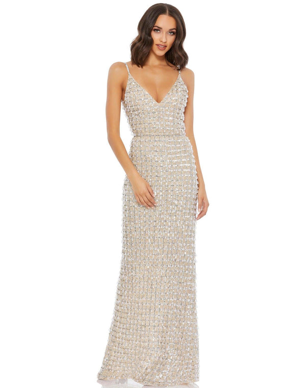 Long Spaghetti Strap Prom Gown Spaghetti Straps Mac Duggal 5394