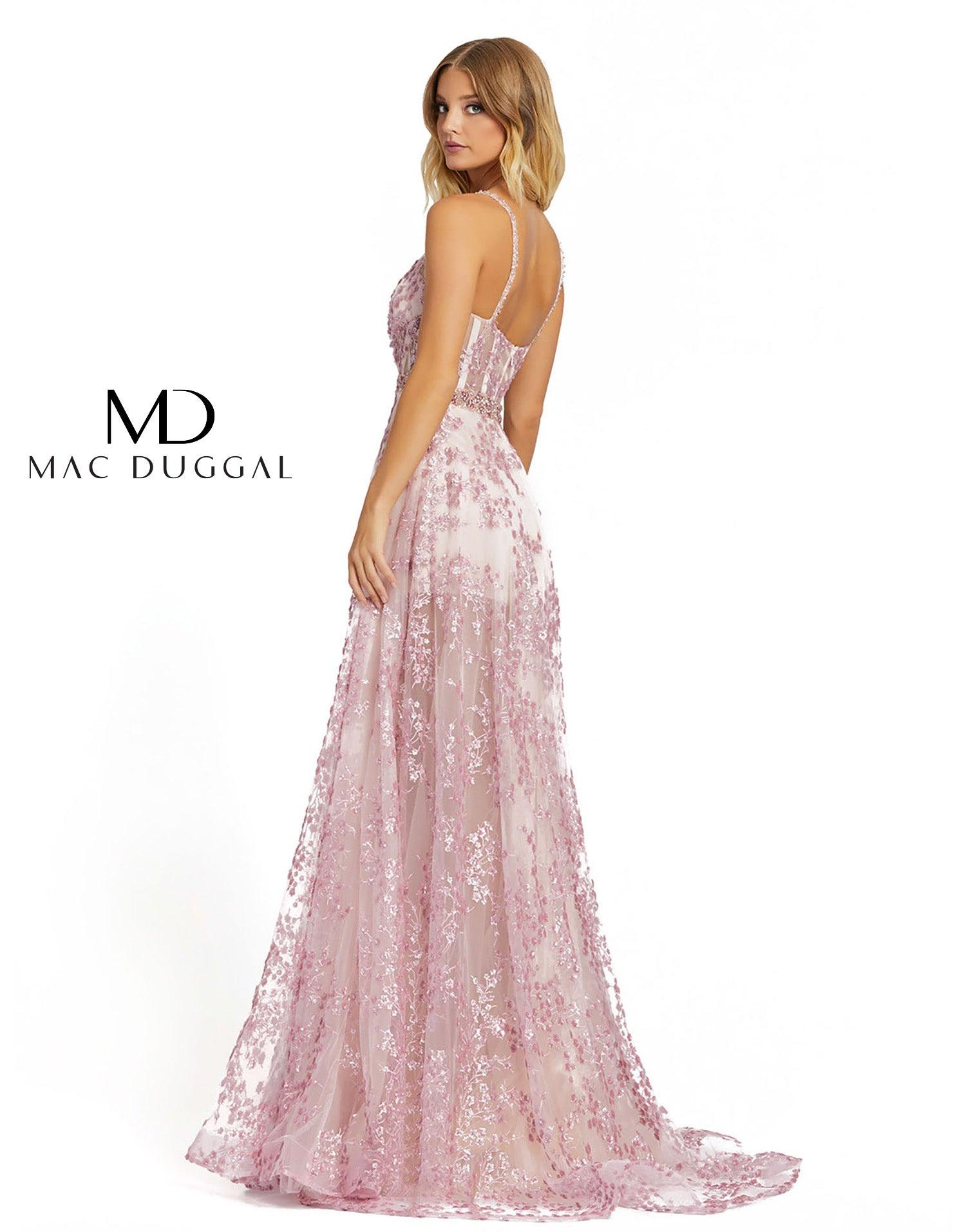 Mac Duggal 67264 Long Spaghetti Strap Prom Gown
