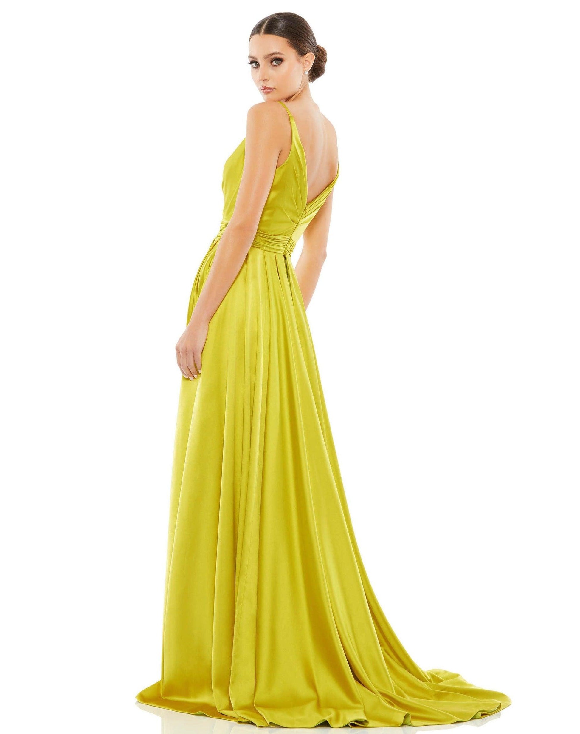 Mac Duggal 12443 Long Spaghetti Straps Evening Dress