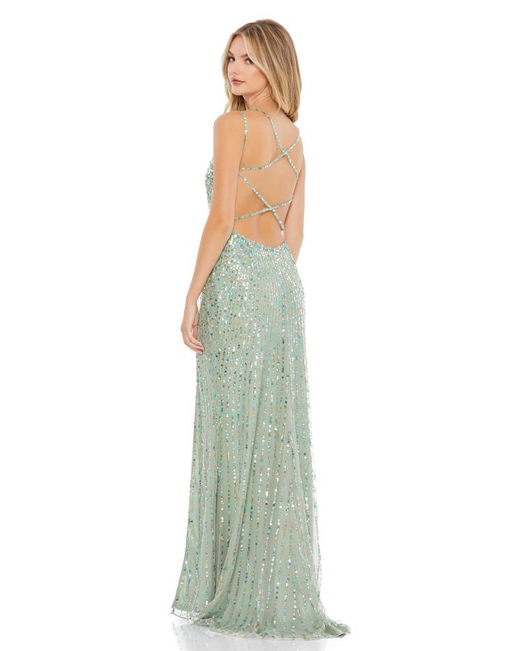 Mac Duggal 10702 Long Sparkling Sleeveless Prom Dress