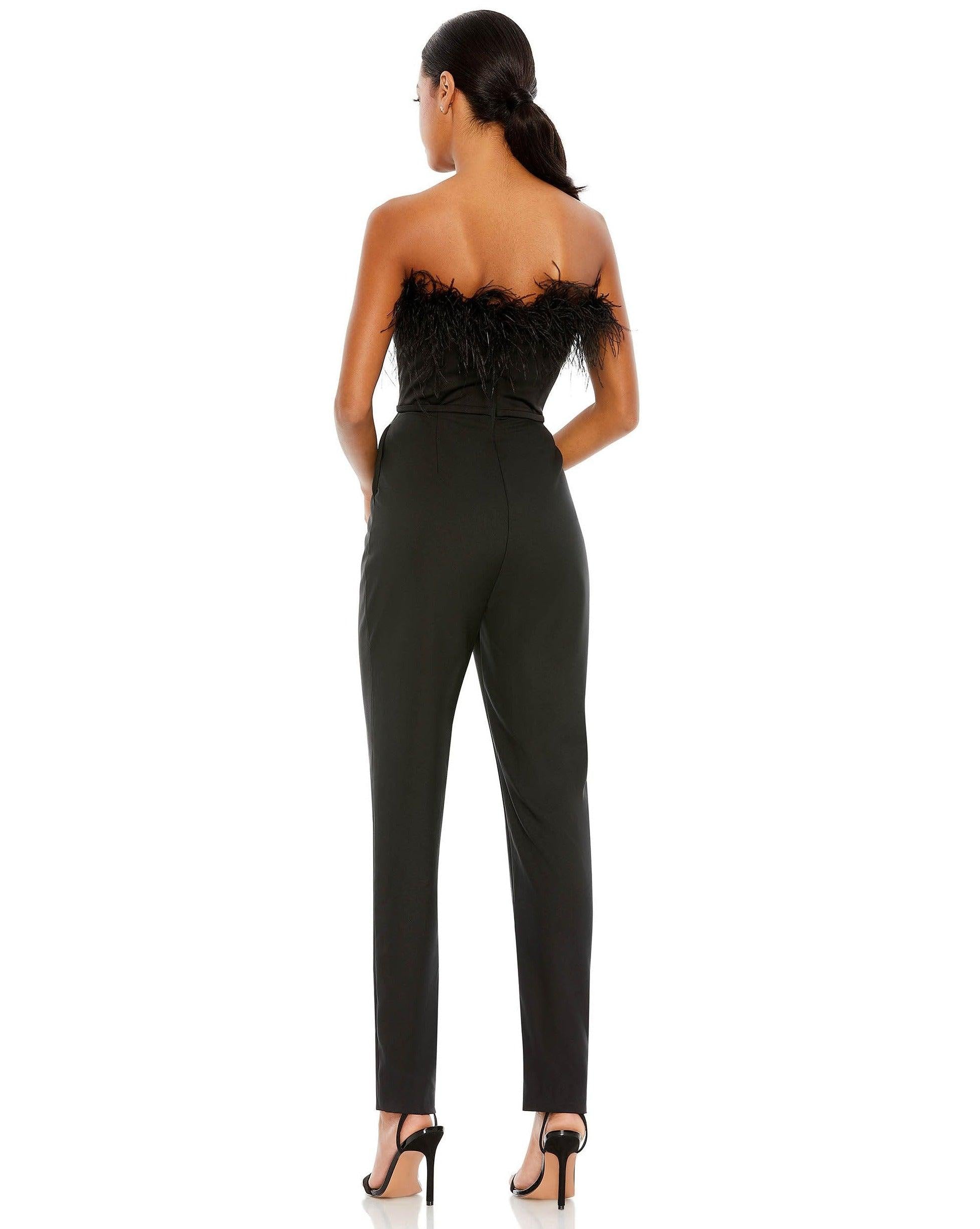 Mac Duggal Long Strapless Formal Jumpsuit 68146 - The Dress Outlet