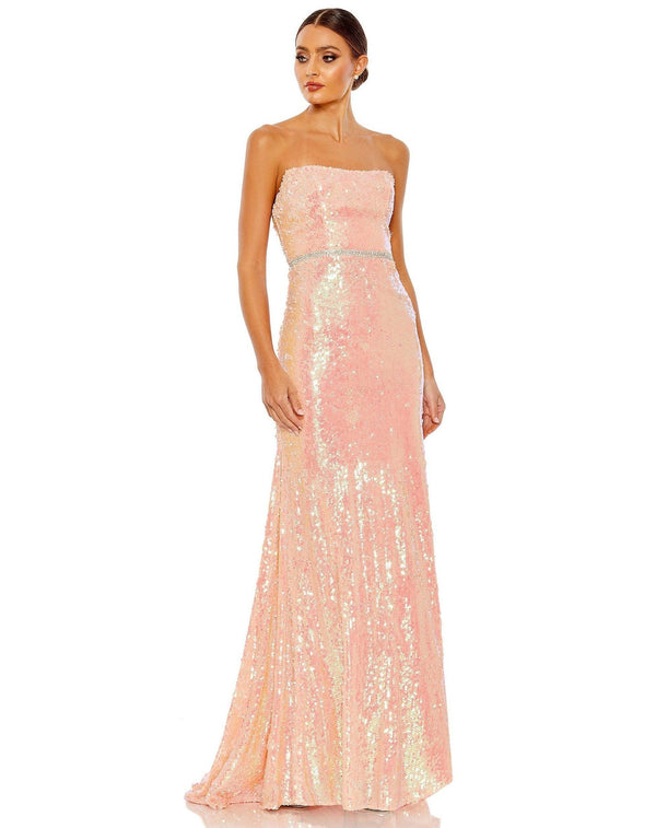 Long Strapless Formal Prom Dress Strapless Detail Mac Duggal 26980