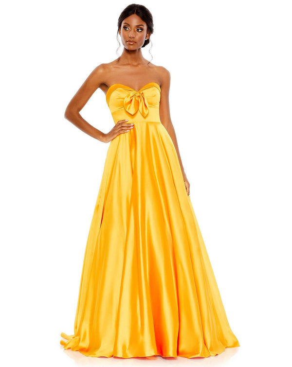 Long Strapless Formal Prom Dress Strapless Detail Mac Duggal 67995