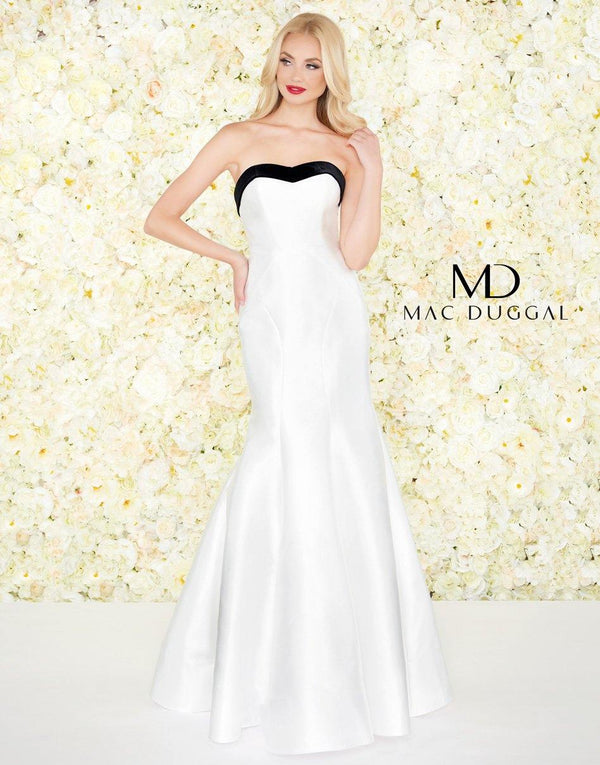 Long Strapless Mermaid Prom Gown Mermaid Silhouette Mac Duggal 12182
