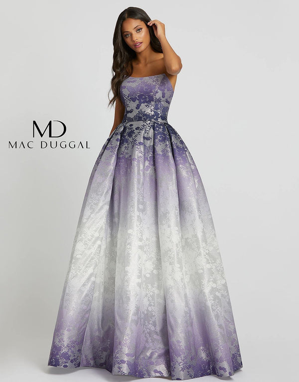 Long Strapless Pleated Ball Gown Pleated Detail Mac Duggal 12310