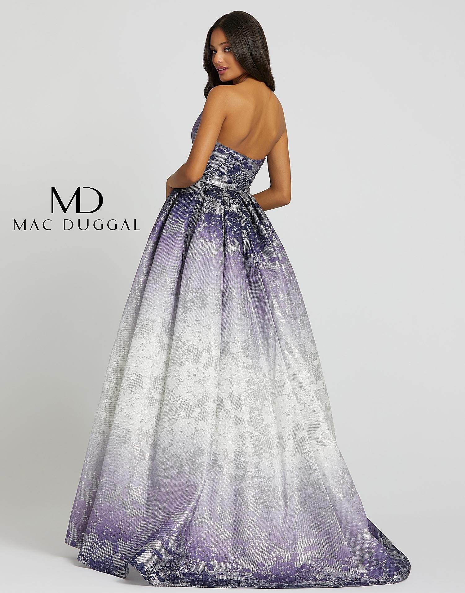 Mac Duggal 12310 Long Strapless Pleated Ball Gown