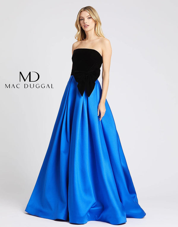 Long Strapless Prom Ball Gown Strapless Detail Mac Duggal 66318
