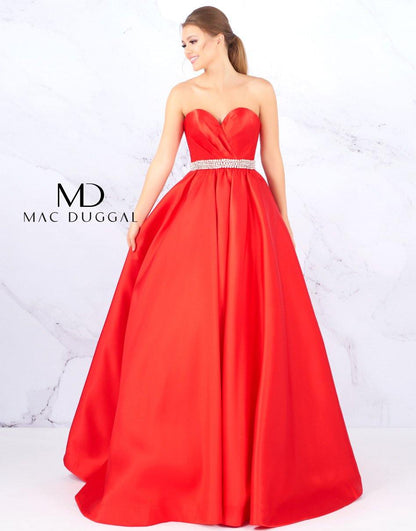 Mac Duggal Long Strapless Prom Ball Gown 67685H - The Dress Outlet