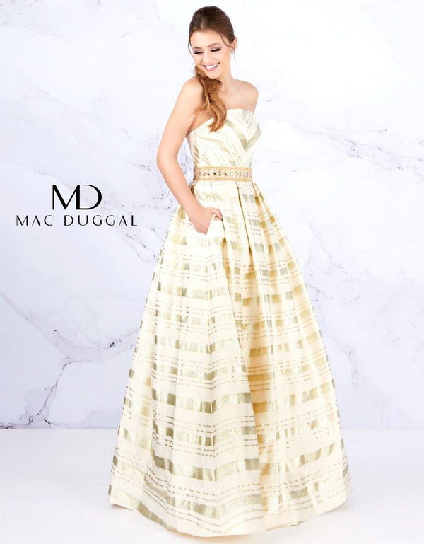 Long Strapless Prom Ballgown Strapless Detail Mac Duggal 40883