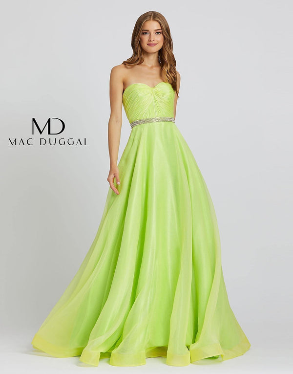 Long Strapless Prom Ballgown Strapless Detail Mac Duggal 67105