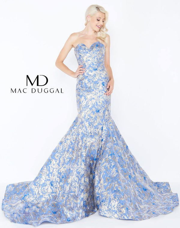 Long Strapless Prom Mermaid Gown Strapless Detail Mac Duggal 66219