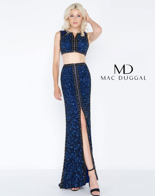 Long Two Piece Prom Sheath Dress Two Piece Design Mac Duggal 4672