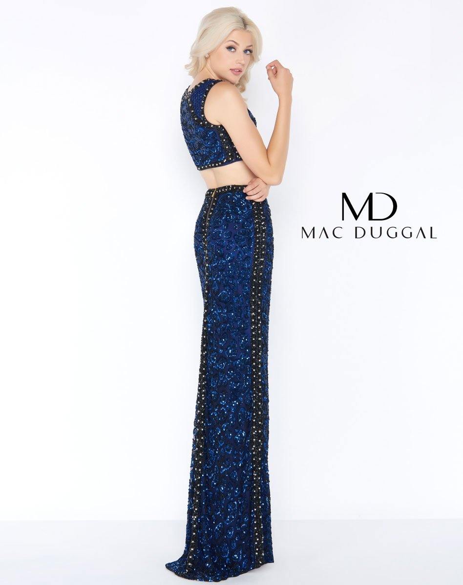 Mac Duggal 4672 Long Two Piece Prom Sheath Dress