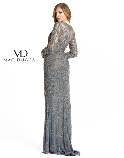 Mac Duggal Mother of the Bride Long Dress Platinum