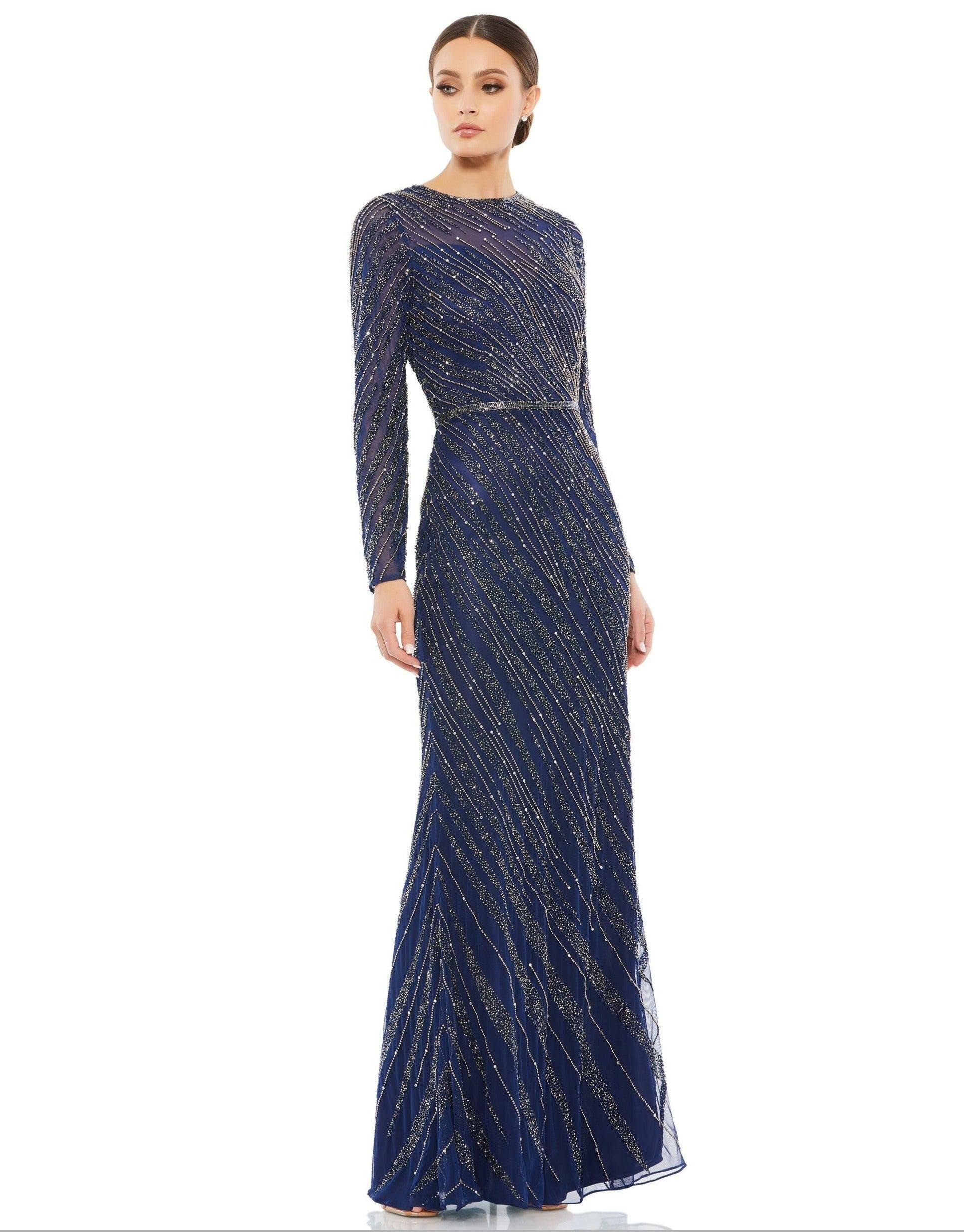 Mocha Mac Duggal 5240 Mother of the Bride Long Dress