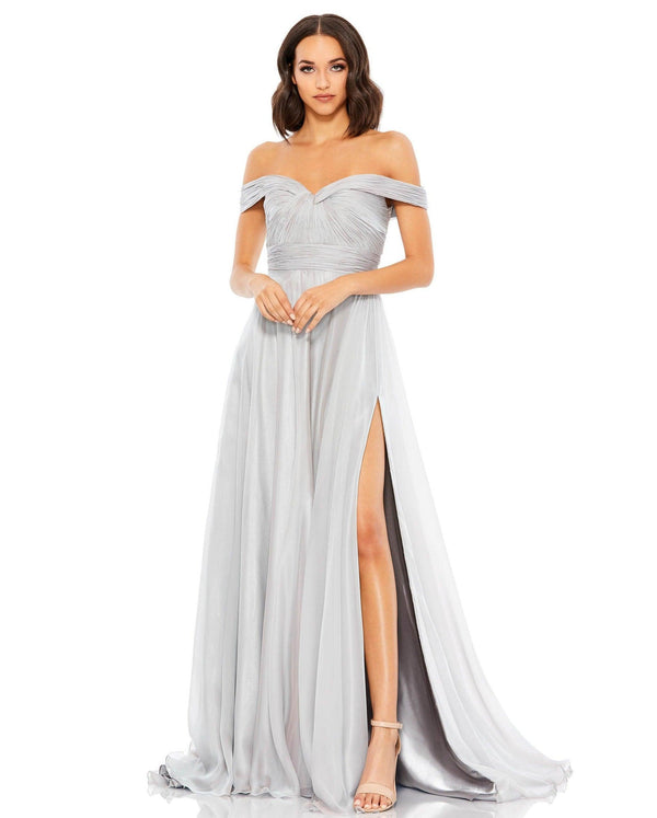Off Shoulder Long Formal Dress Off Shoulder Detail Mac Duggal 67485