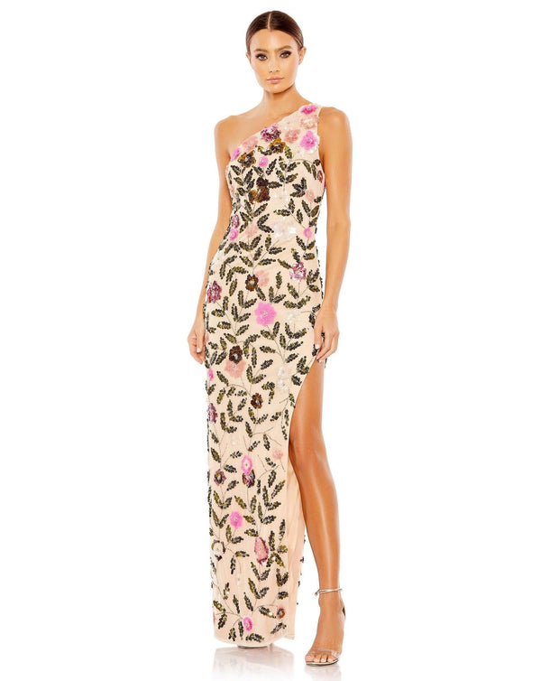 One Shoulder Long Dress One Shoulder Detail Mac Duggal 10903