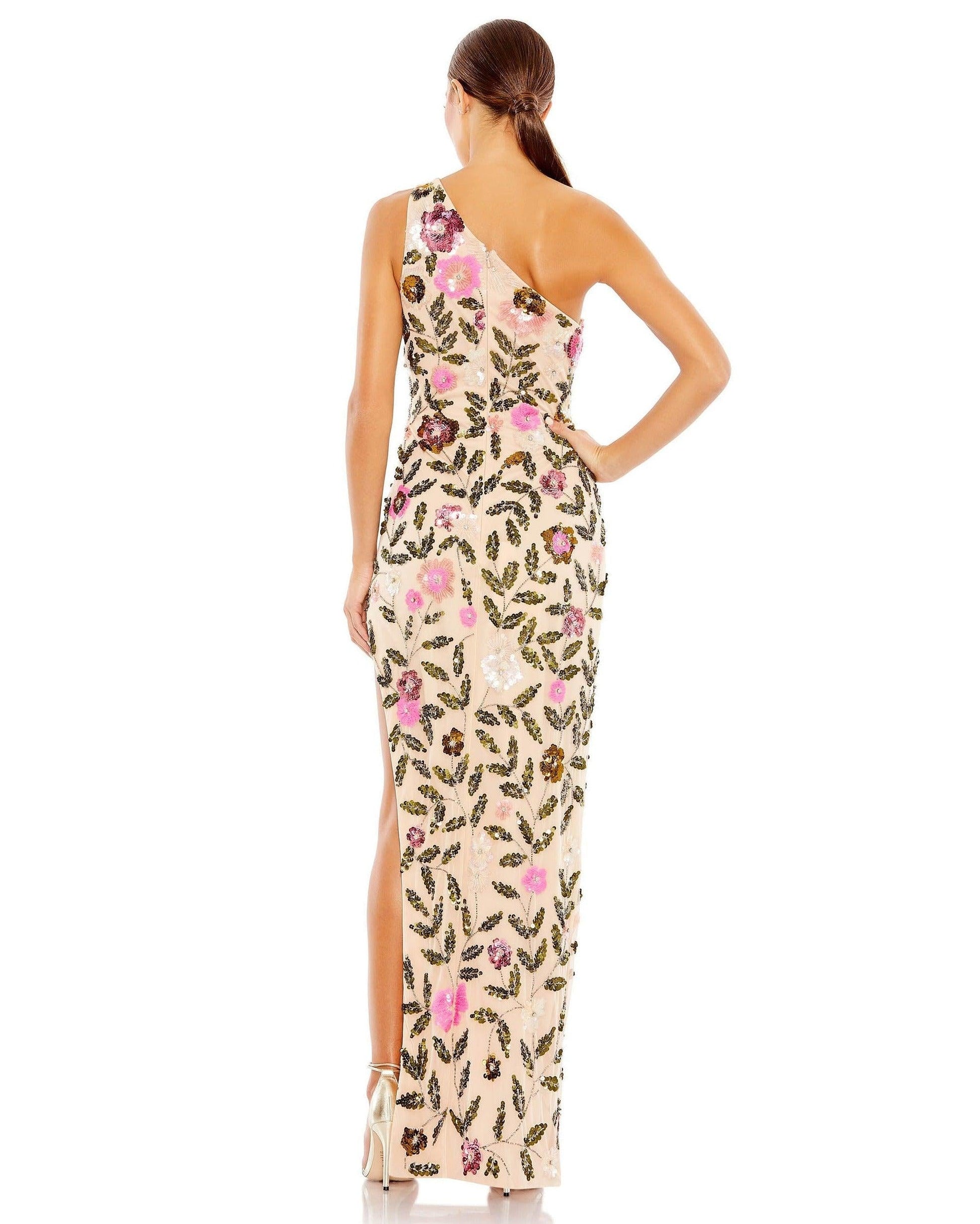 Mac Duggal 10903 One Shoulder Long Dress