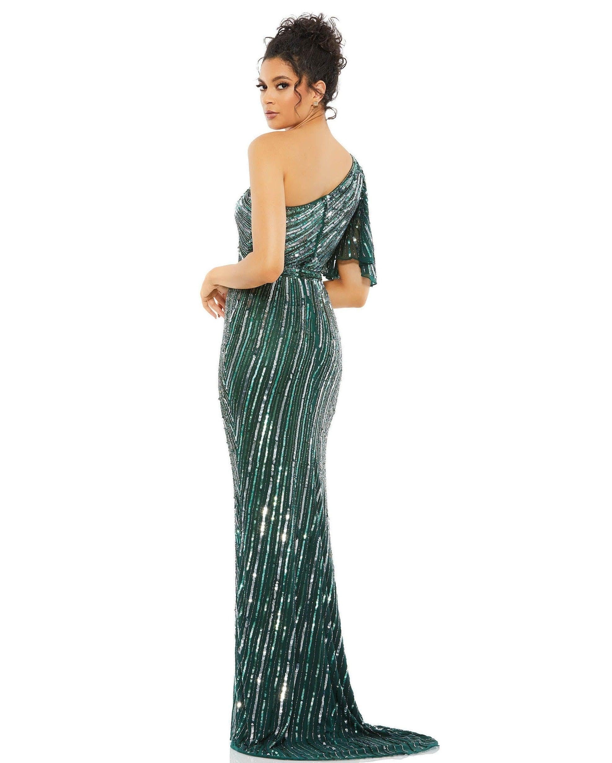 Mac Duggal One Shoulder Long Formal Dress 5000 - The Dress Outlet
