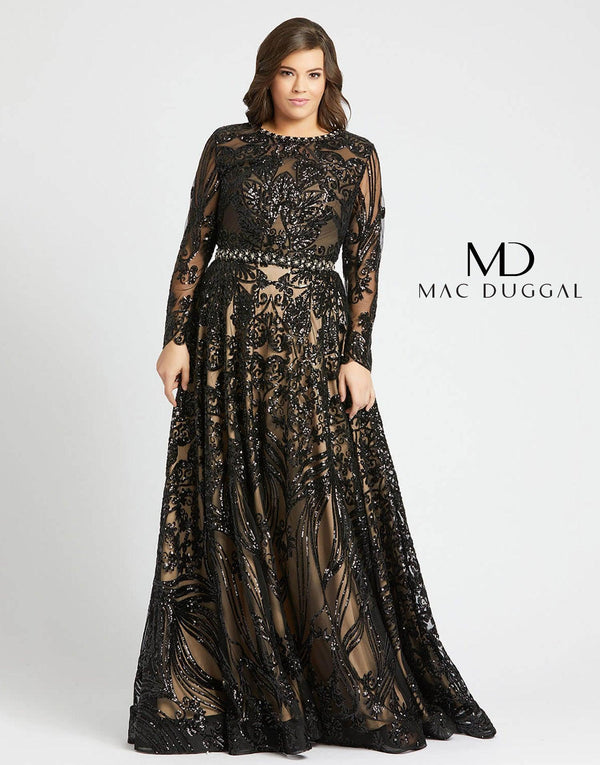 Plus Size Long Gown Plus Size Mac Duggal 67148