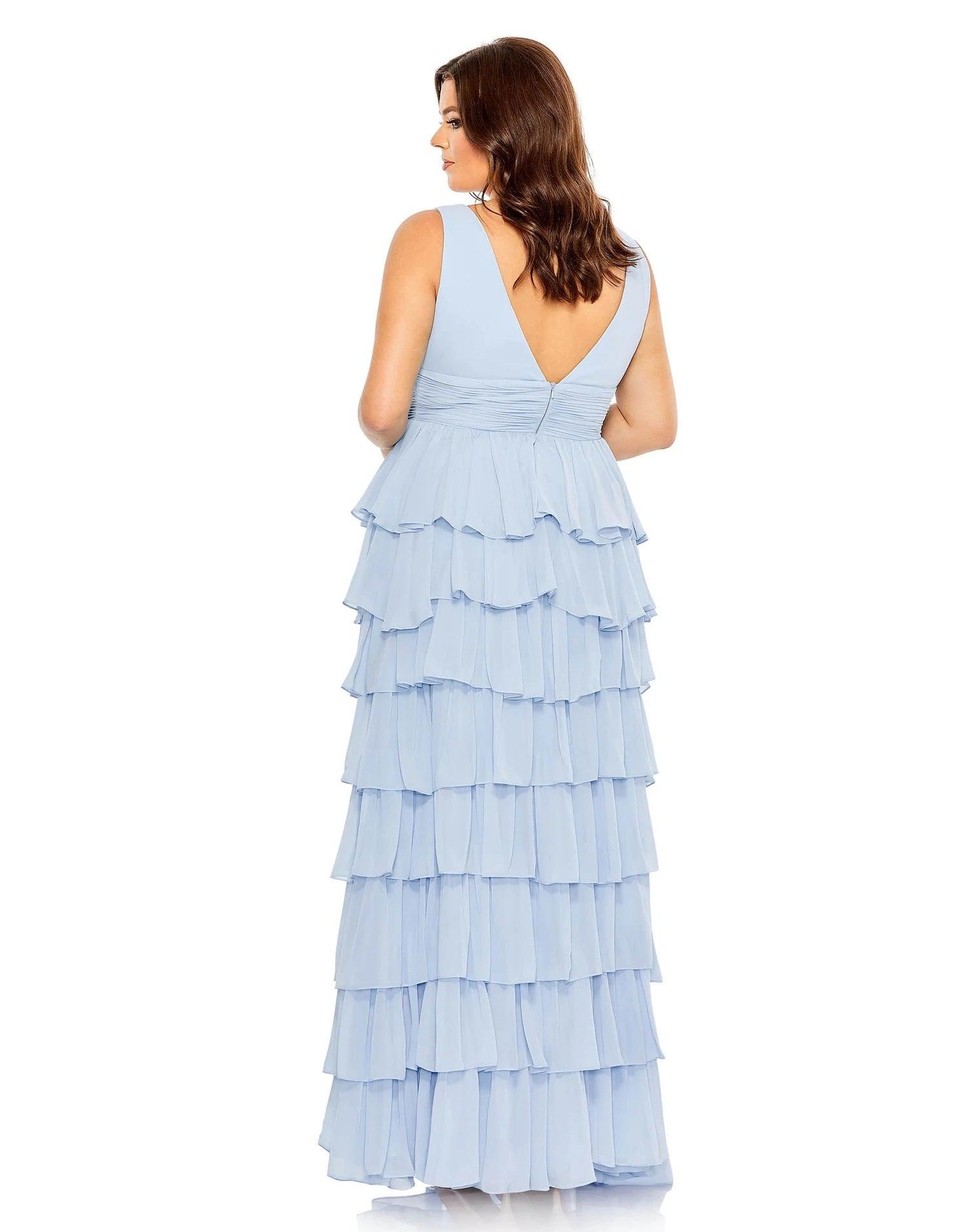 Mac Duggal Plus Size Sleeveless Long Dress 68119 - The Dress Outlet