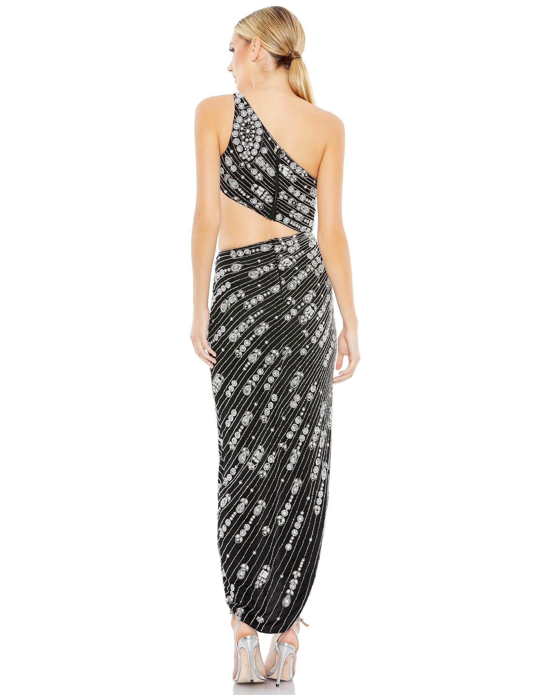 Mac Duggal Prom High Low One Shoulder Dress 10880 - The Dress Outlet