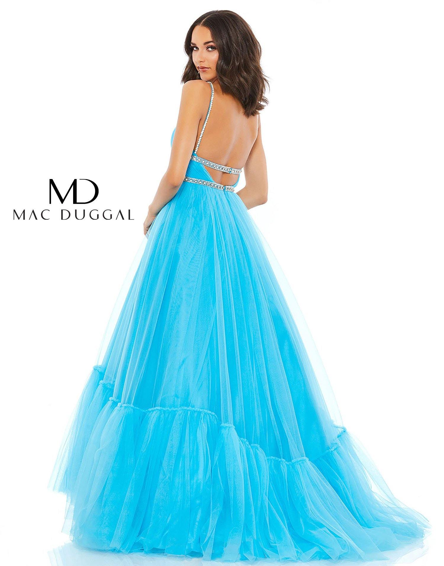 Mac Duggal 67557 Prom Long Beaded Waist Ball Gown