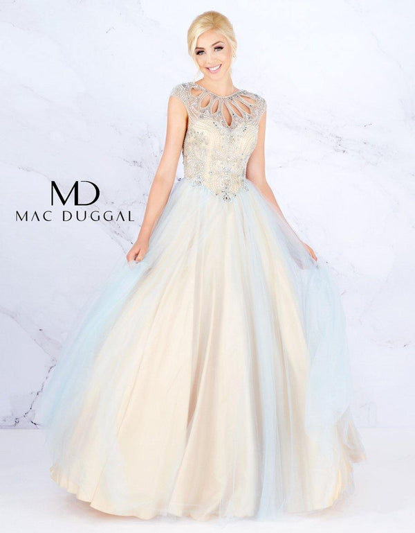 Prom Long Cap Sleeve Ball Gown Cap Sleeves Mac Duggal 40750