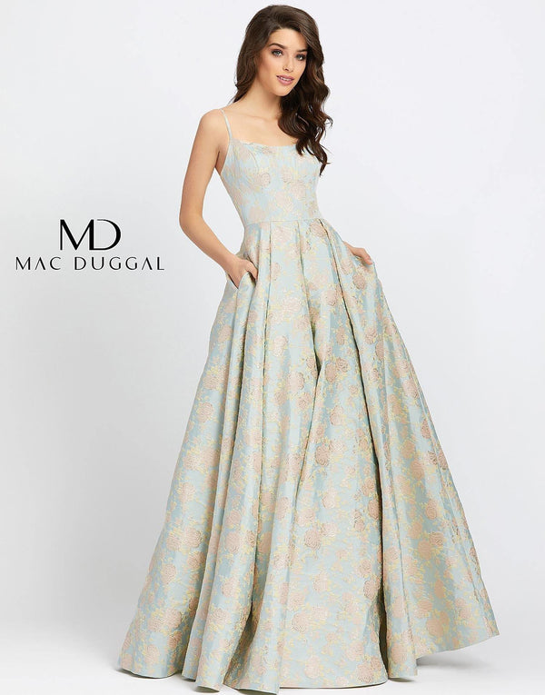 Prom Long Floral Ball Gown Floral Detail Mac Duggal 26117