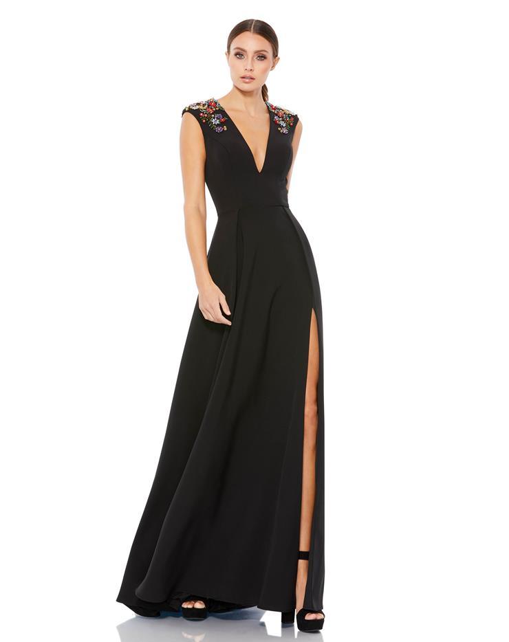 Mac Duggal Prom Long Floral Beaded Dress 26540 - The Dress Outlet
