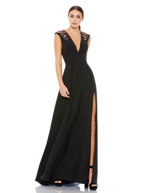 Mac Duggal Prom Long Floral Beaded Dress 26540 - The Dress Outlet