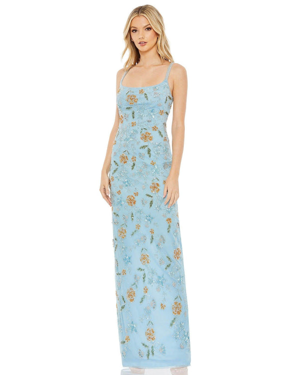 Prom Long Formal Floral Dress Floral Detail Mac Duggal 10808