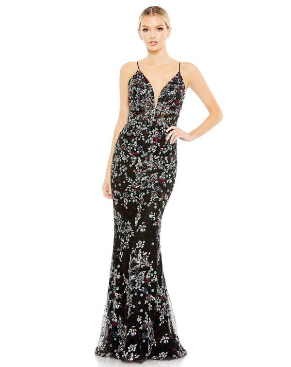 Prom Long Formal Floral Print Gown Floral Print Mac Duggal 20332