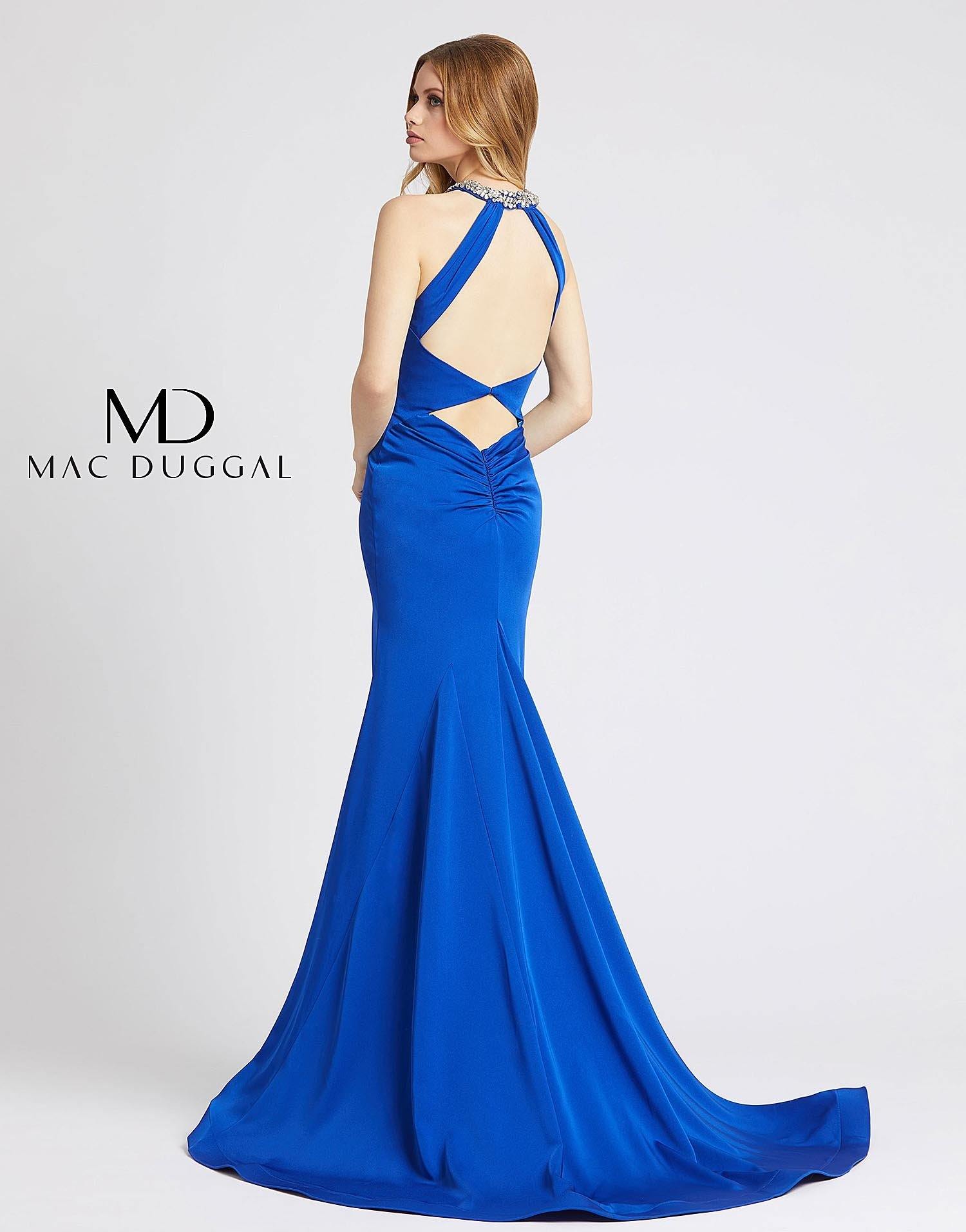 Mac Duggal 66465 Prom Long Formal Halter Dress