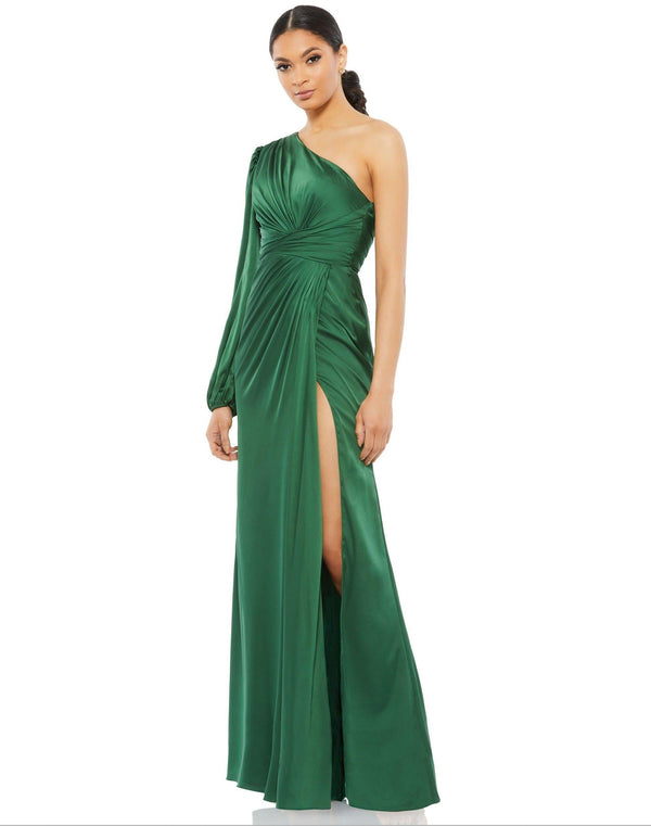 Prom Long Formal One Shoulder Gown One Shoulder Detail Mac Duggal 11251