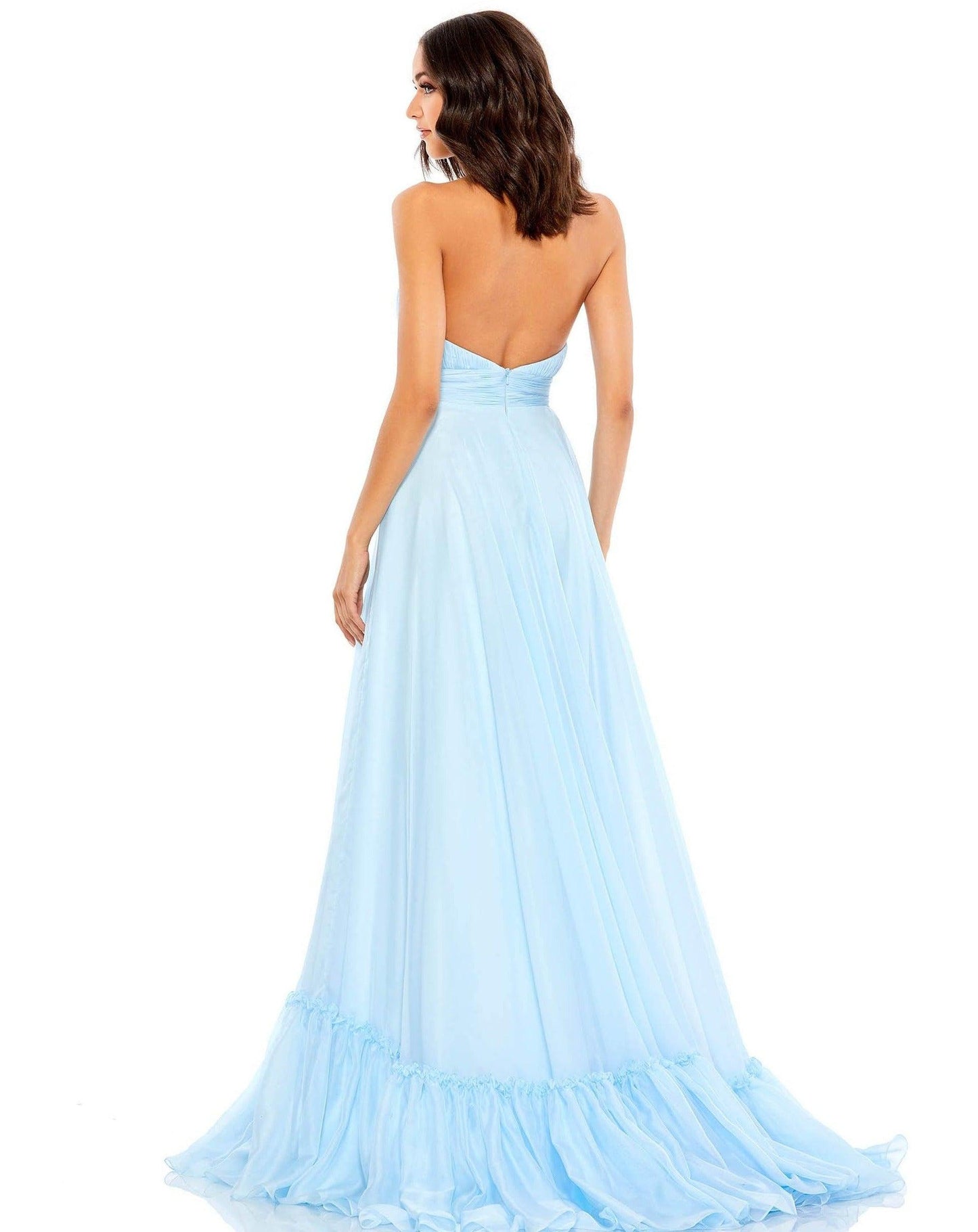 Mac Duggal  Prom Long Halter Chiffon Dress 67816 - The Dress Outlet