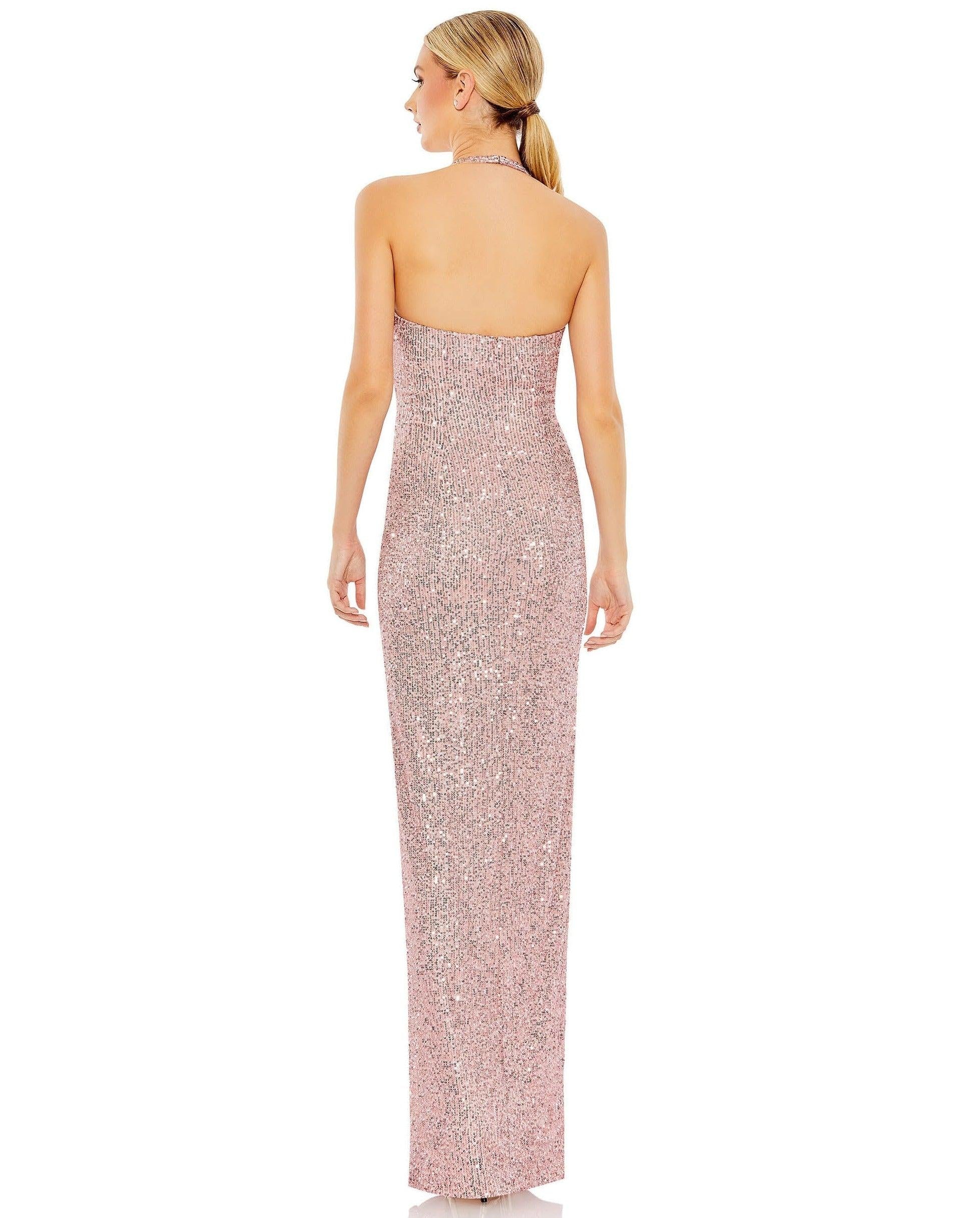 Mac Duggal 11279 Prom Long Halter Evening Gown