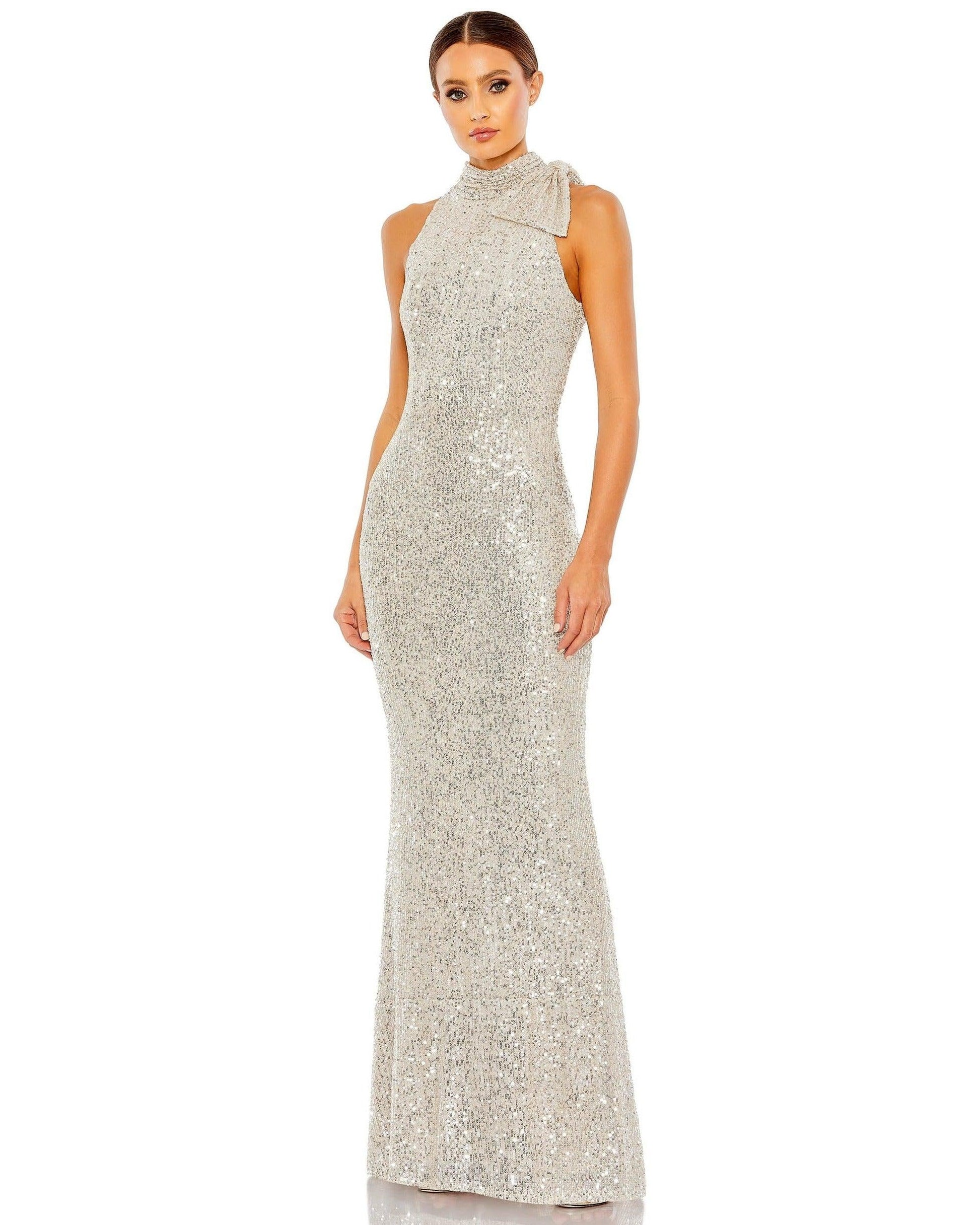 Mac Duggal 11280 Prom Long Halter Formal Dress