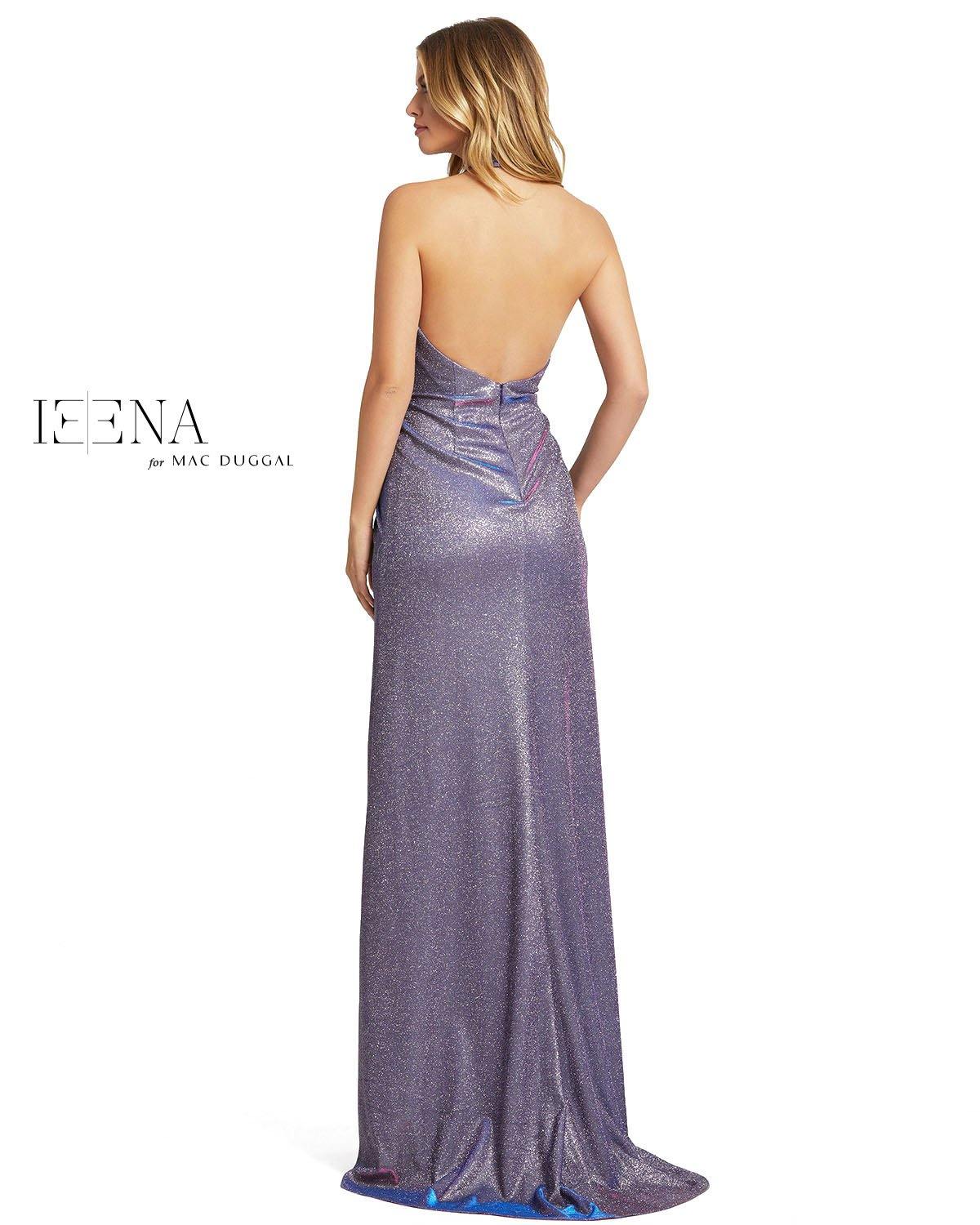 Mac Duggal 26341 Prom Long Halter Metallic Dress